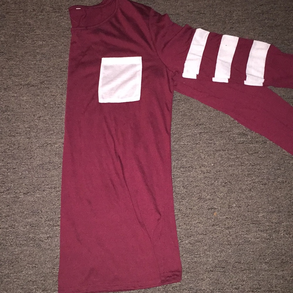 Maroon long sleeve shirt